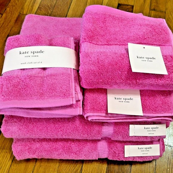 kate spade Bath Kate Spade New York Pink 8 Piece Bath Towel Set